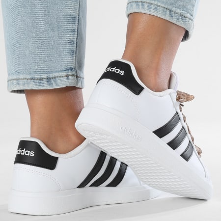 Adidas Sportswear - Baskets Femme Grand Court 2 GW6511 x SUPERLACED Lacets Léopard jaune